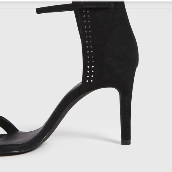 All Saints Black Avia Studded Black Suede Heels size 38 - Picture 10 of 10